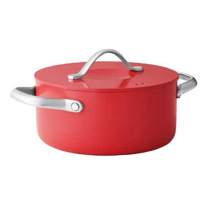 MEMBER MARK 11-Piece Modern Ceramic Cookware Set in Red 23x15x11
