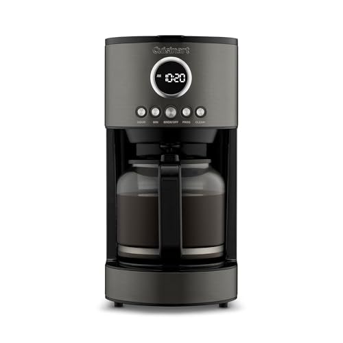 Cuisinart Stainless Steel 12-Cup Coffee Machine, Black Stainless Steel DCC-1220BKS