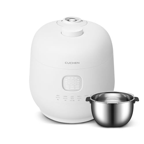 Cuchen 10-Cup Premium IH Pressure Rice Cooker & Multi-Cooker, Full 304Ti Stainless Steel Inner Pot, Dual High/Non-Pressure, Slow Cook & Auto Steam Clean (CRH-TWS1010PWUS)