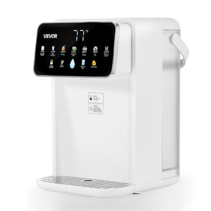 VEVOR Instant Hot Water Dispenser, Countertop Boiling Water Dispenser with Adjustable 7 Temperatures & 7 Water Volumes, 118oz Removable Water Tank, Quick Heating with Touchscreen & Child Lock for Home