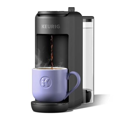 Keurig K-Mini Mate Plus Single-Serve K-Cup Pod Coffee Maker, Compact, 3 Cup Sizes, Brew Over Ice and Strong Button Features, 50 oz Removable Reservoir, Matte Black