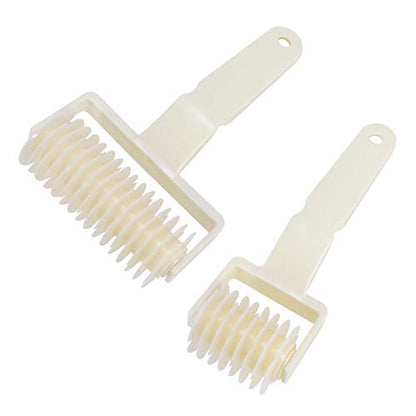 Lamoutor 2Pcs Lattice Roller Cutter Pastry Cutter Roller DIY Baking Tool for Dought Cookie Pie Pizza Bread Pastry