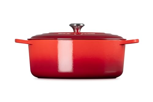Le Creuset Enameled Cast Iron Signature Oval Dutch Oven, 9.5 qt., Cerise