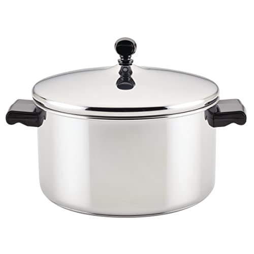 Farberware Classic Series Stainless Steel Stockpot with Lid, 6-Quart Pot