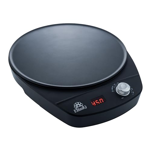 Ethniq 16" Electric Injera Maker - Griddle for Crepe, Ethiopian Mogogo, Anjero, Mitad, Pancake, Teff - Adjustable Heat Control with Digital Screen - Non-Stick Surface - Even Heat Distribution