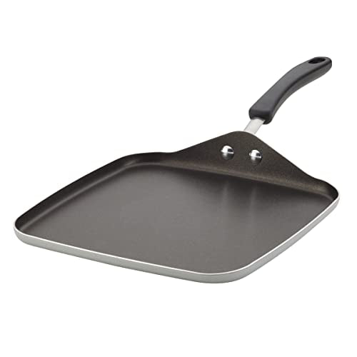 Farberware Cookstart Aluminum DiamondMax Nonstick Square Griddle Pan, 11-Inch, Silver