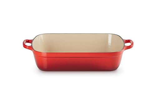 Le Creuset Enameled Cast Iron Signature Rectangular Roaster, 5.25 qt. (9.8" x 13"), Cerise