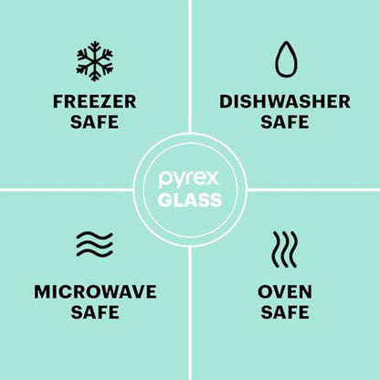 Pyrex Sculpted (3-Pack) Glass Mixing Bowls Set With Plastic Lids For Prepping, Baking and Cooking, Preheated Oven, Dishwasher, Freezer, and Microwave Safe