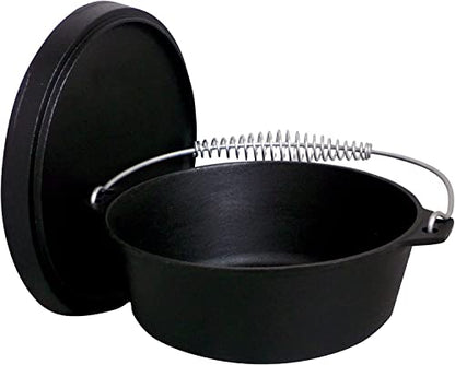King Kooker 16 Qt. Seasoned Cast Iron Dutch Oven with Cast Iron Lid, Black (CI16SA)
