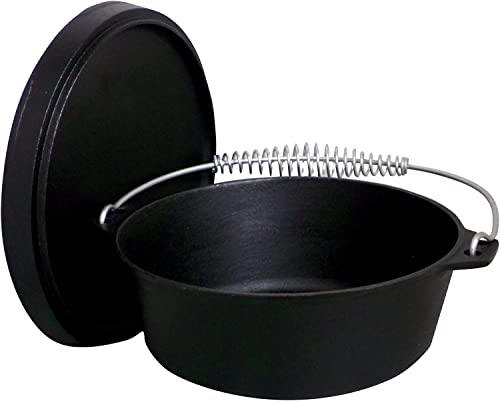 King Kooker 16 Qt. Seasoned Cast Iron Dutch Oven with Cast Iron Lid, Black (CI16SA)