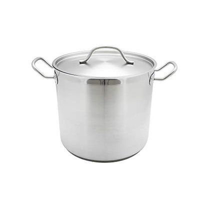 Thundergroup stainless steel stock pot with lid SLSPS016 16 quarts NSF certified