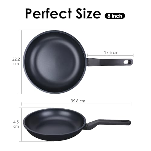 Legacy Culinaryware Nonstick Frying Pan Skillet,8 Inch Frying Pan Skillet,Egg pans,Omelette Pan,PFOA Free,Kitchen Pots Induction Pot