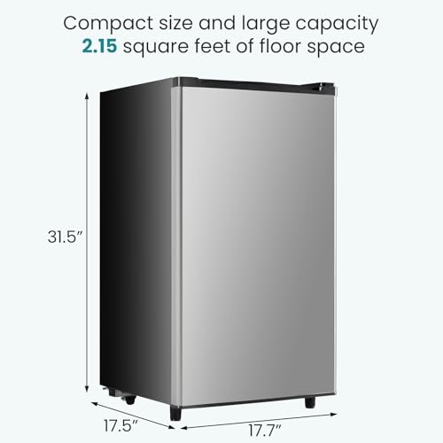 OLIXIS 3.2 Cu.Ft Mini Fridge with Freezer, Single Door Compact Refrigerator