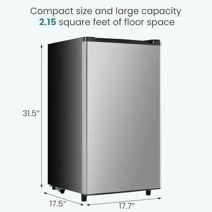 OLIXIS 3.2 Cu.Ft Mini Fridge with Freezer, Single Door Compact Refrigerator