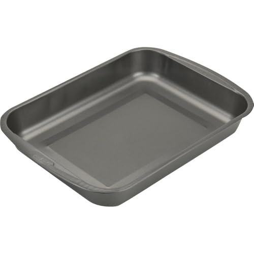 Goodcook Everyday Nonstick Roast Pan, Metal Utensil-Safe Easy Clean Dishwasher Safe Rectangle Roaster, 11.5x15.5-Inch, Silver