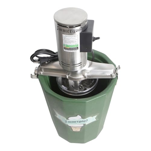 Immergood - 6 qt. PREMIUM Electric Ice Cream Maker - Stainless Steel - Leakproof Tub
