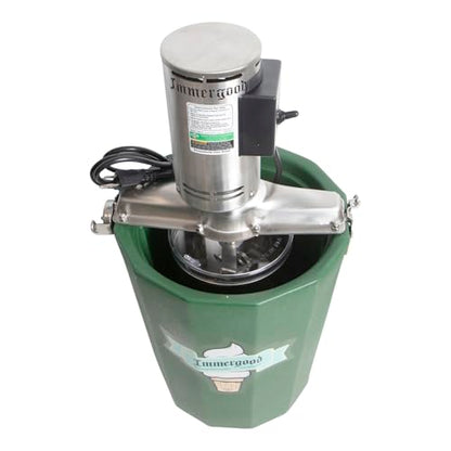 Immergood - 6 qt. PREMIUM Electric Ice Cream Maker - Stainless Steel - Leakproof Tub