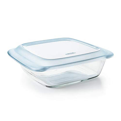 OXO Good Grips Freezer-to-Oven Safe 2 Qt Glass Baking Dish with Lid, 8 x 8