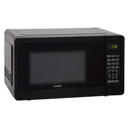 Avanti Microwave Oven 700-Watts Compact with 6 Pre Cooking Settings, Speed Defrost, Electronic Control Panel and Glass Turntable, 0.7-Cu.Ft., Black