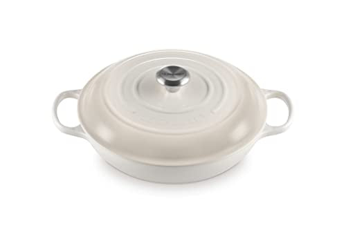 Le Creuset Enameled Cast Iron Signature Braiser, 3.5 qt., Meringue