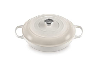 Le Creuset Enameled Cast Iron Signature Braiser, 3.5 qt., Meringue