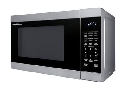 SHARP Countertop Microwave Oven with Removable 12.4" Carousel Turntable, 1000 Watt, 1.1 Cubic Feet, Stainless Steel