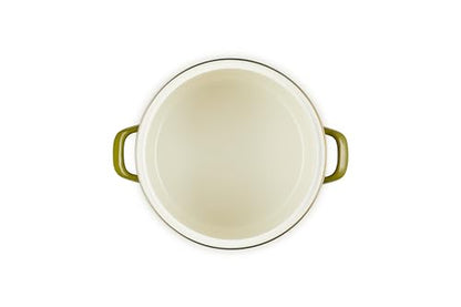 Le Creuset Enamel on Steel Traditional Stockpot, 10 qt., Olive with Stainless Steel Knob