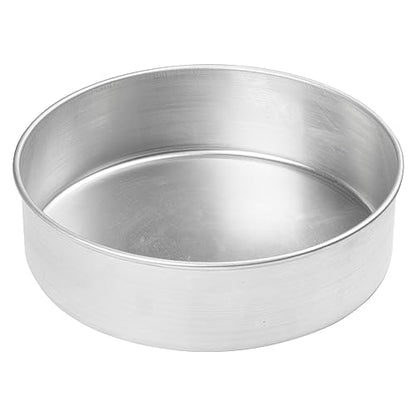 Winco Heavy-Duty Round Aluminum Layer Cake Pan, 10" x 3"
