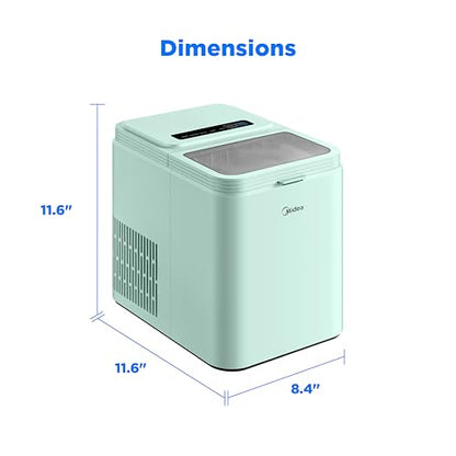 Midea 26lbs Countertop Bullet Ice Maker, Self-Cleaning, with Ice Scoop