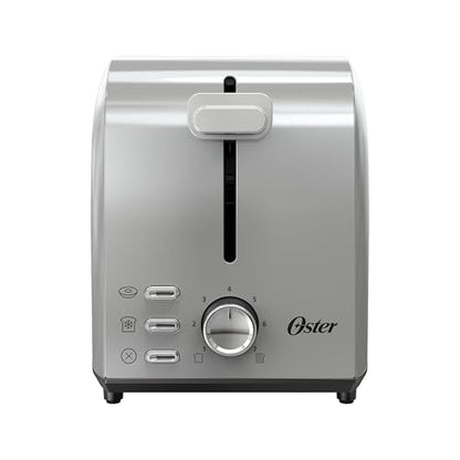 Oster 2-Slice Toaster with Extra Wide Slots, Bagel Toaster, Stainless Steel