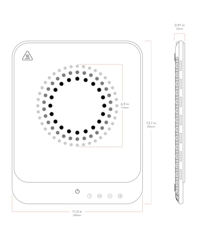 AirHood Ultra-Slim Induction Cooker | Countertop Hot Plate with Precision Sensors for 10 Temperature Modes | Eco-Friendly Compact Kitchen Appliance