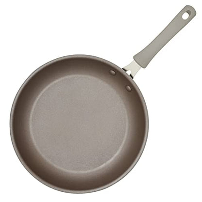 Rachael Ray Cook + Create Nonstick Frying Pans/Skillet Set, 9.5 Inch and 11.75 Inch, Gray