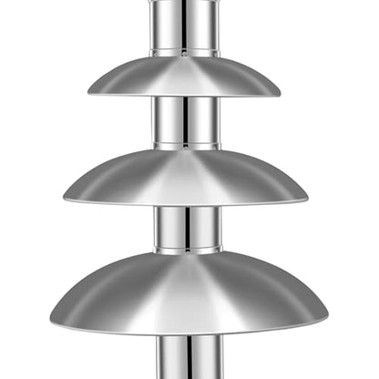 4 Tier Electric Chocolate Fondue Fountain Machine for Parties - 430 Stainless Steel Melts Cheese, Queso, Candy- Dip Strawberries, Apple and More - 60-Ounce/1.8L - 40℃/104℉ Heating Temperature