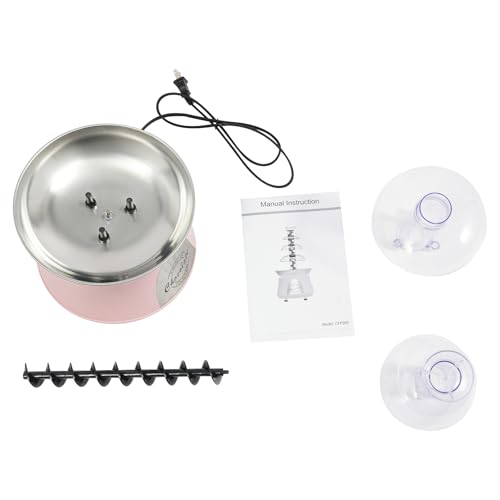 Chocolate Fountain Machine 4 Tier, 180W Chocolate Fountain with Capability 2.2lbs Commercial Hot Chocolate Fondue Tower for Nacho Cheese Liqueurs Party Wedding (Pink+Silver)