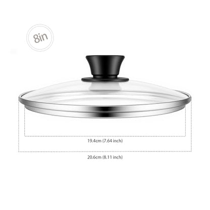 CUISGUSTO 8 Inch Cast Iron Skillet with Tempered Glass Lid, Pre-Seasoned, Even Heat Distribution, Silicone Handle Cover & Pan Scraper, Ideal for Breakfast & Everyday Cooking