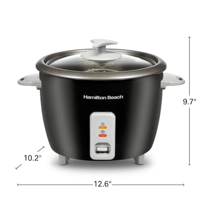 Hamilton Beach Rice Cooker & Food Steamer, 16 Cups Cooked, 8 Cups Uncooked