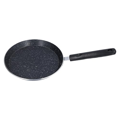 Gavigain Non-stick Frying Pan, 6 Inch Flat Bottom Pancake Pan Medical Stone Skillets with Heat-Resistant Handle for Eggs, Kitchen Induction Cooker (Black)