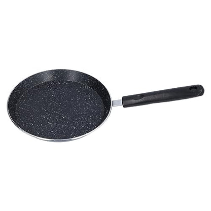 Gavigain Non-stick Frying Pan, 6 Inch Flat Bottom Pancake Pan Medical Stone Skillets with Heat-Resistant Handle for Eggs, Kitchen Induction Cooker (Black)