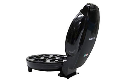 Courant Mini Donut Maker Machine for Holiday, Kid-Friendly, Breakfast or Snack, Desserts & More with Non-stick Surface, Makes 7 Doughnuts, Black
