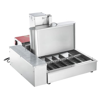 VEVOR Commercial Automatic Donuts Machine, 6 Rows Donuts Making Equipment, 360 pcs/hour Electric High Power Doughnut Maker, Stainless Steel Frying Auto Fryer, with Intelligent Control