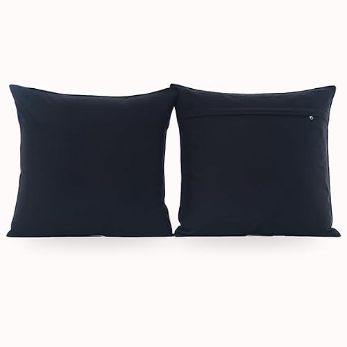 NiNi ALL Waterproof Outdoor Pillow Covers 20x20 Set of 2 Patio Black
