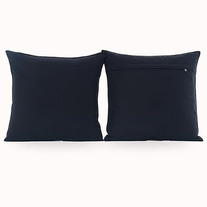 NiNi ALL Waterproof Outdoor Pillow Covers 20x20 Set of 2 Patio Black