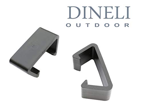 Dineli 20 Pieces Patio Furniture Clips Furniture Sofa Clips Outdoor Sectional Couch Connectors Sofa Outdoor Patio Sets Propane Fire Pit (Black-Sofa Clips)
