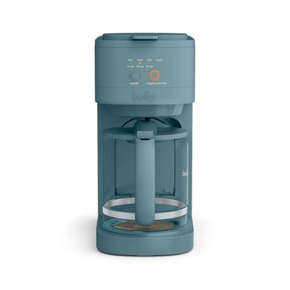BELLA VersaBrew 2-in1 Coffee Maker, K-Cup compatible, Brew 3 Sizes Carafes & Single Serve Cups, Dishwasher Safe Reusable Filter & Filter Holder, Iced Coffee Function, 60oz Tank, Surf