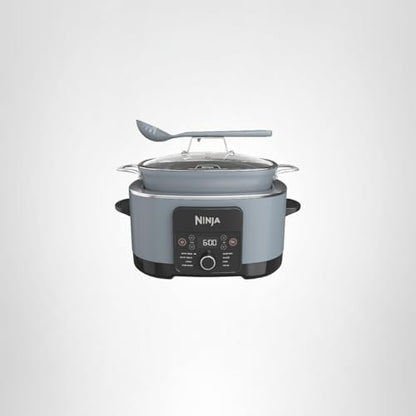 Ninja® 14-in-1 PossibleCooker™ PRO | 8.5qt, Sous Vide, Proof, Bake, & Steam Multicooker | Slow Cooker, Dutch Oven | Glass Lid & Integrated Spoon | Nonstick, Oven Safe Pot 500°F | Sea Salt Gray |MC1001