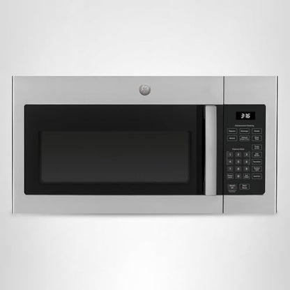GE 30" Over-the-Range Microwave, 1.6 Cu. Ft., 1000 Watts, 300 CFM Hood Vent, LED Lighting, Auto Defrost, Easy Mount Install, Stainless Steel, JVM3160RFSS