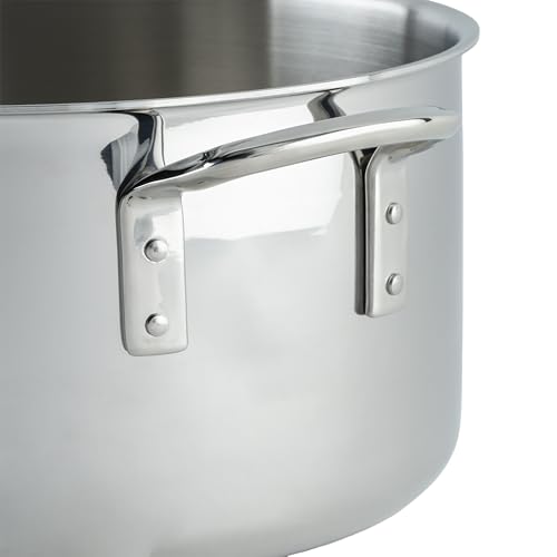 WINCO Tri-Ply Stock Pot, 20-quart, Silver