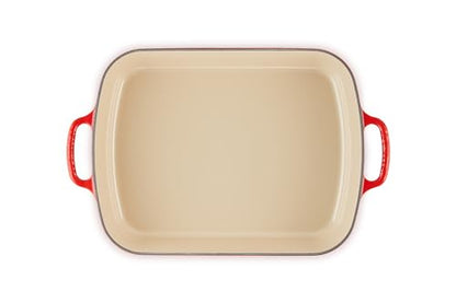 Le Creuset Enameled Cast Iron Signature Rectangular Roaster, 5.25 qt. (9.8" x 13"), Cerise