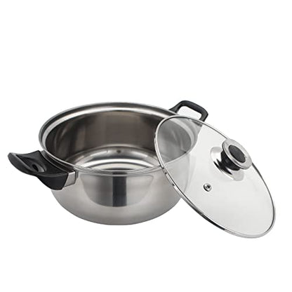 Simpli-Magic 12 Piece Stainless Steel Cookware Set, Silver