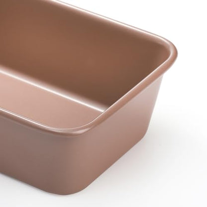 Elsjoy 4 Pack Non-Stick Loaf Pan, 9.5 x 5.5 Inch Champagne Bread Loaf Pans Carbon Steel Bread Tin Set for Baking, Metal Bakeware for Bread, Meatloaf, Cake